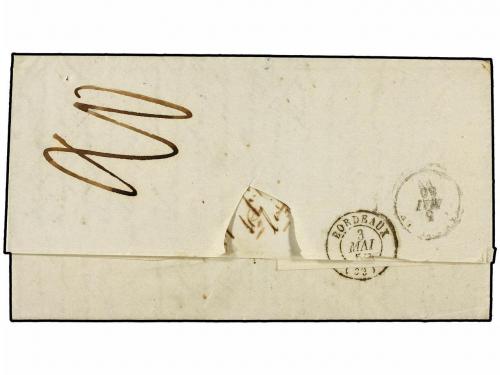 ✉ REUNION. 1850 (Feb. 18). Entire letter to MARSEILLE endors