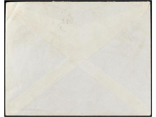 ✉ ERITREA. 1938. DEBBA (Amara) a ROMA. 1 lira gris azul (Sa.