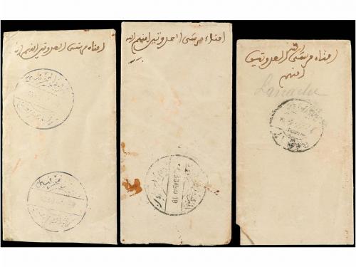 ✉ MARRUECOS. (1911 CA.). Tres cartas circuladas por el corre