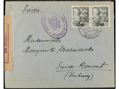 ✉ ESPAÑA GUERRA CIVIL. 1941-42. BRIGADAS INTERNACIONALES. Tr