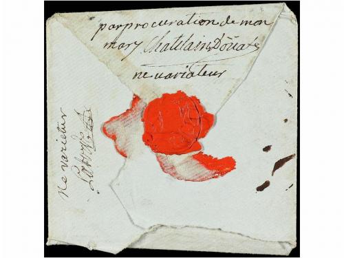 ✉ FRANCIA. 1784. Sobre con el texto completo circulado a BOR