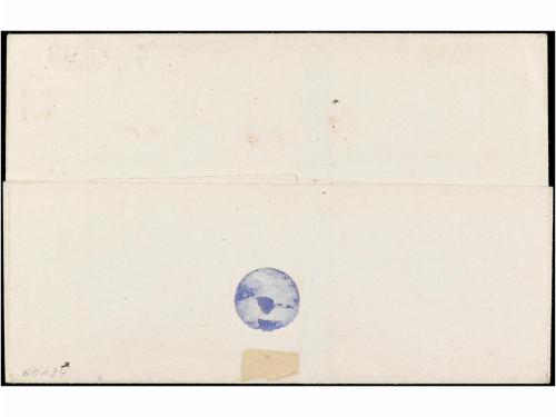 ✉ CHILE. Sc. 3 (2), 10. 1860. SANTIAGO a VALPARAÍSO. 5 ctvos