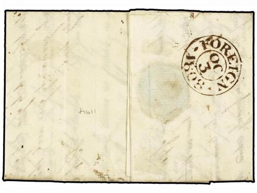 ✉ GIBRALTAR. 1808. GIBRALTAR to MADEIRA. Entire letter sent 