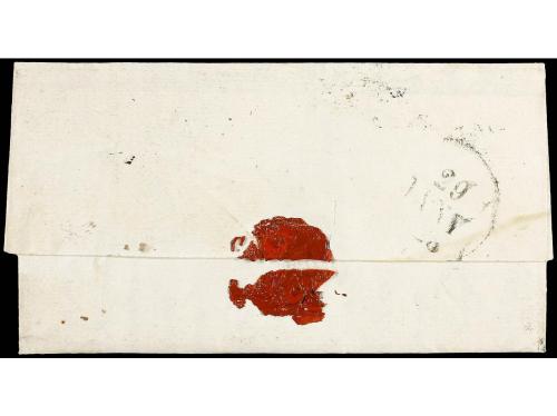✉ ESPAÑA: PREFILATELIA. 1828. S. FERNANDO a FRANCIA. Marca d