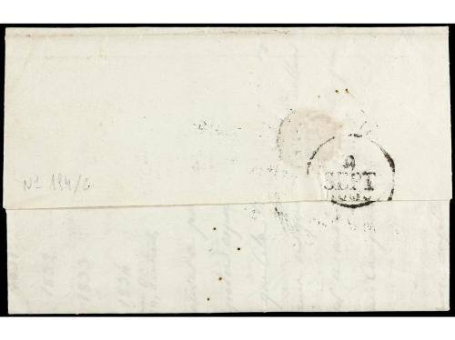 ✉ ESPAÑA: PREFILATELIA. 1828. S. FERNANDO a FRANCIA. Marca d
