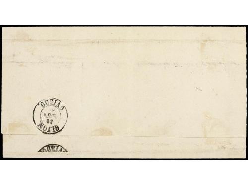 ✉ ESPAÑA: ASTURIAS Y LEON. Ed. 98. 1869. 50 mils. violeta. M