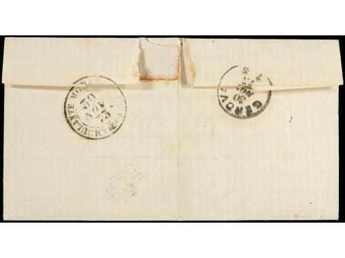✉ ESPAÑA. Ed. 133136. 1873. S. FELIU DE GUIXOLS a ITALIA. 10