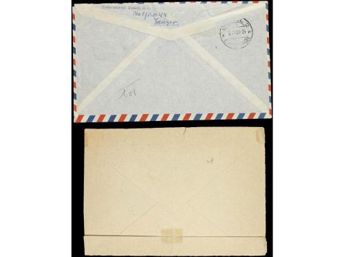 ✉ COLONIAS ESPAÑOLAS: TANGER. 1950-53. CUATRO cartas circula