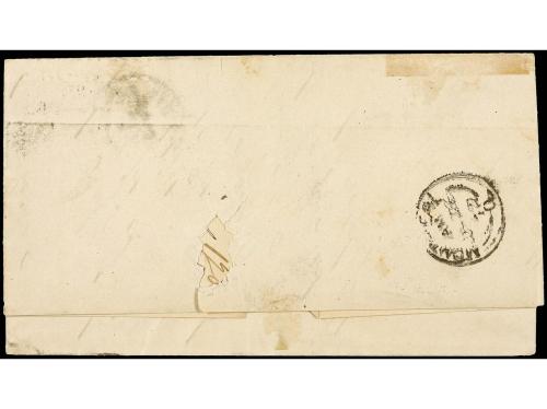 ✉ CUBA. 1872 (Jan 11). Entire letter from CARDENAS to MONTRE