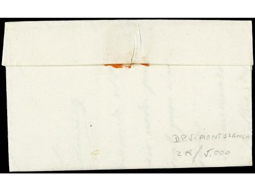 ✉ ESPAÑA: PREFILATELIA. 1833 (11-Enero). MONTBLANCH a TARRAG