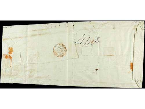 ✉ ESPAÑA: PREFILATELIA. 1842 (28-Oct.). Plica Judicial de GE