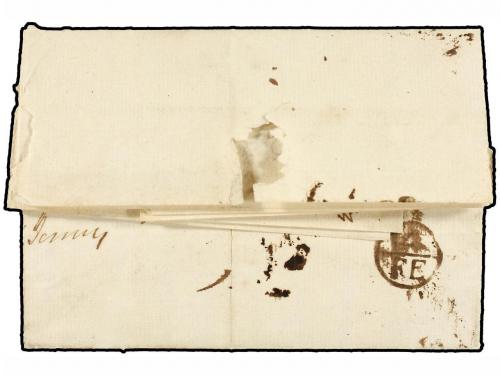 ✉ GIBRALTAR. 1734. GIBRALTAR to WOOLWICH. Entire letter with