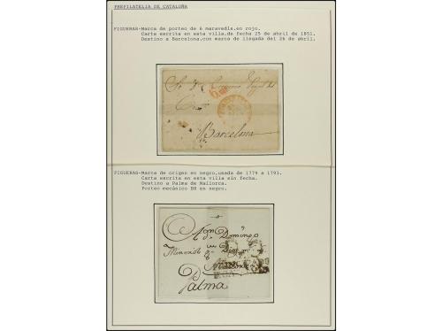 ✉ ESPAÑA: PREFILATELIA. 1780-1851. FIGUERAS. Colección de 8 