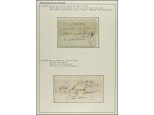 ✉ ESPAÑA: PREFILATELIA. 1780-1851. FIGUERAS. Colección de 8 