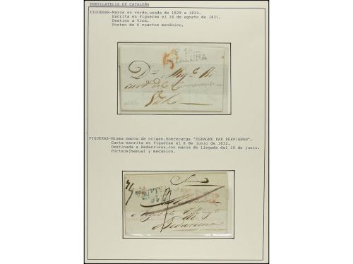 ✉ ESPAÑA: PREFILATELIA. 1780-1851. FIGUERAS. Colección de 8 