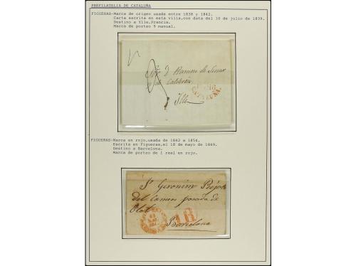 ✉ ESPAÑA: PREFILATELIA. 1780-1851. FIGUERAS. Colección de 8 