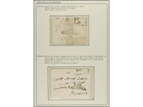 ✉ ESPAÑA: PREFILATELIA. 1766 a 1867. CERVERA. Colección de 1
