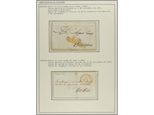 ✉ ESPAÑA: PREFILATELIA. 1766 a 1867. CERVERA. Colección de 1