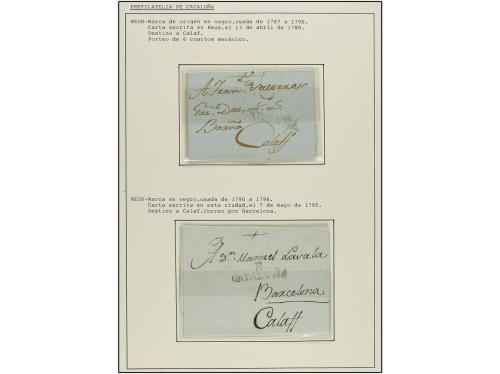 ✉ ESPAÑA: PREFILATELIA. 1778-1842. REUS. Colección de 12 car