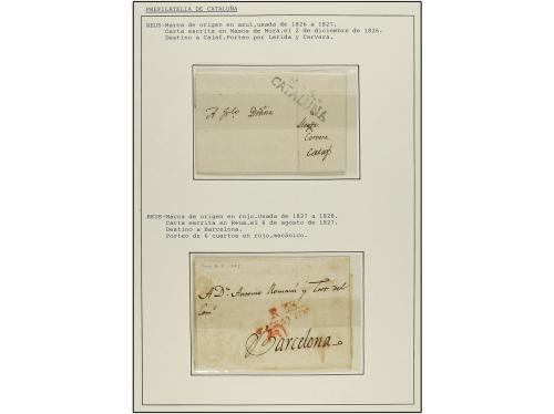 ✉ ESPAÑA: PREFILATELIA. 1778-1842. REUS. Colección de 12 car
