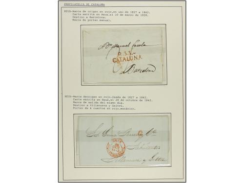 ✉ ESPAÑA: PREFILATELIA. 1778-1842. REUS. Colección de 12 car