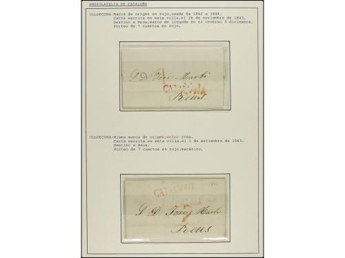 ✉ ESPAÑA: PREFILATELIA. 1787-1843. ULLDECONA. Colección de 4