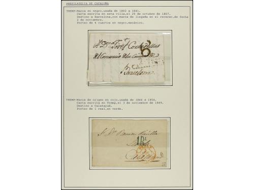 ✉ ESPAÑA: PREFILATELIA. 1784-1849. TREMP. Colección de 4 car