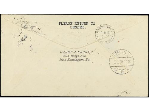 ✉ ZEPPELIN. Ed. 322. 1930 (4 Junio). U.S.A. a ALEMANIA. Sobr