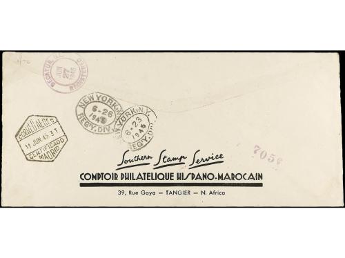 ✉ MARRUECOS. Ed. 188, 190, 192/94. 1945. TANGER a U.S.A. Car