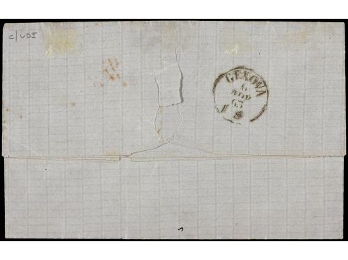 ✉ FRANCIA. 1863 (Nov 5). Entire letter from MARSEILLE to GEN