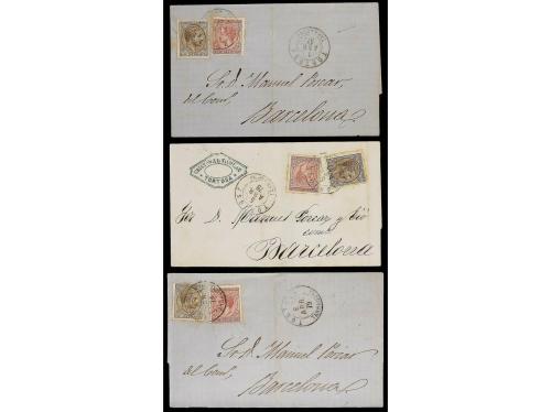 ✉ ESPAÑA. Ed. 192, 188. 1879. TORTOSA a BARCELONA. 10 cts. e