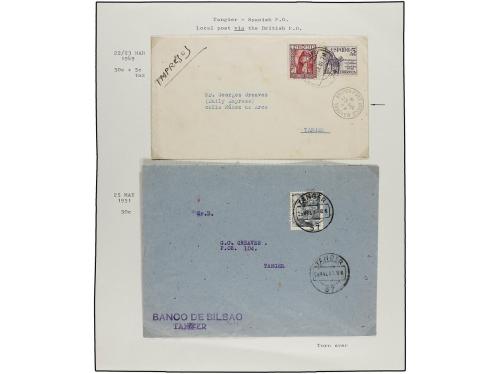 ✉ COLONIAS ESPAÑOLAS: TANGER. 1945-51. CORREO DESDE ESPAÑA d