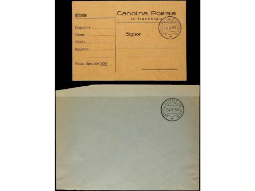 ✉ ESPAÑA GUERRA CIVIL. 1938. TROPAS ITALIANAS EN ESPAÑA. Con