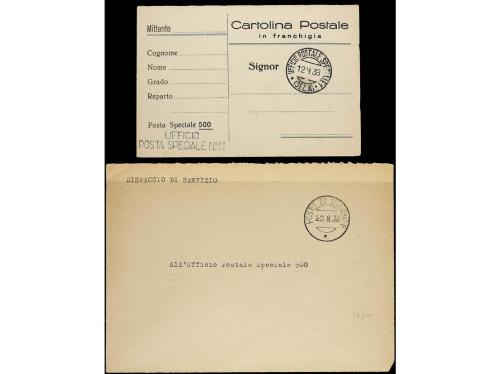 ✉ ESPAÑA GUERRA CIVIL. 1938. TROPAS ITALIANAS EN ESPAÑA. Con