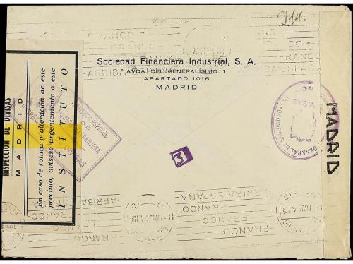 ✉ ESPAÑA GUERRA CIVIL. 1944. MADRID a ALEMANIA. 5 cts. y 70 