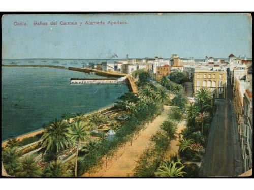 ✉ ESPAÑA. Ed. 269. 1912. CÁDIZ a ARGENTINA. 10 cts. rojo y p
