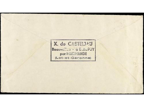 ✉ FRANCIA. Yv. 322(4), 324(4), 326(4), 715/16A. 1954. ST. BA