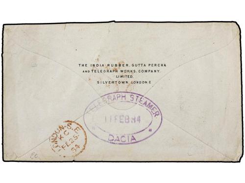✉ ESPAÑA. Ed. 204. 1884. STA. CRUZ DE TENERIFE a INGLATERRA.