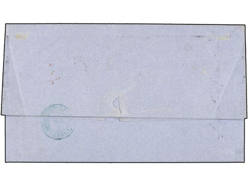 ✉ ESPAÑA. Ed. 68 (2). 1864. TARRAGONA a BUENOS AIRES (Argent