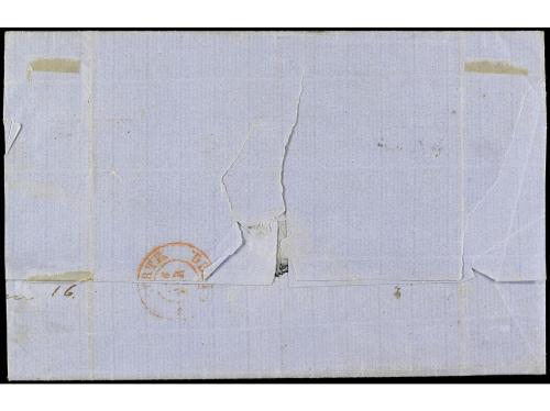 ✉ ESPAÑA. Ed. 73c (4). 1865. SAN SEBASTIÁN a TAMPICO (México