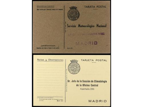 ✉ ESPAÑA ENTEROS POSTALES. SERVICIO METEOROLÓGICO NACIONAL. 