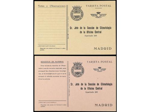 ✉ ESPAÑA ENTEROS POSTALES. SERVICIO METEOROLÓGICO NACIONAL. 