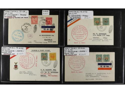 ✉ FILIPINAS. 1927-31. PIONNER FLIGHTS. 17 covers air mail co