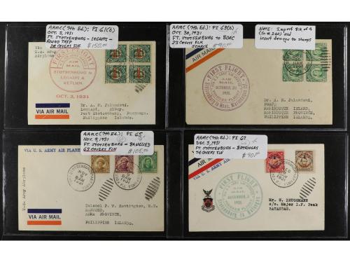 ✉ FILIPINAS. 1927-31. PIONNER FLIGHTS. 17 covers air mail co