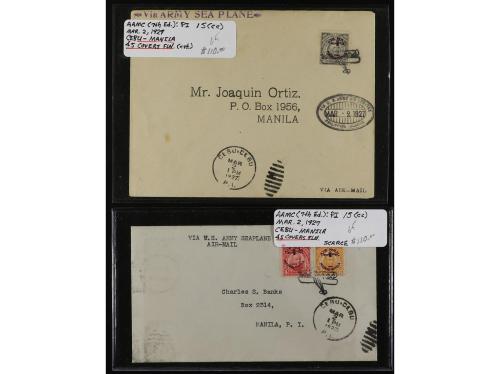✉ FILIPINAS. 1927-31. PIONNER FLIGHTS. 17 covers air mail co