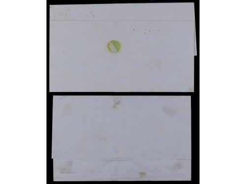 ✉ VENEZUELA. 1862. 2 covers with yellow 1/2 real stamps from