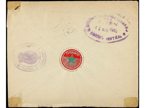 ✉ MARRUECOS. Ed. 83 (4). 1925. LARACHE a U.S.A. 10 cts. verd