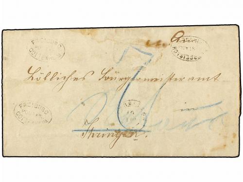 ✉ ALEMANIA ANTIGUOS ESTADOS: BADEN. 1870 (July 12). Entire l