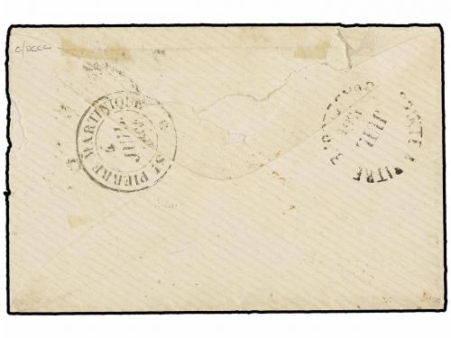 ✉ FRANCIA. 1864. NANTES a MARIE GALANTE (Guadalupe). 80 cts.