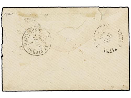 ✉ FRANCIA. Yv. 17. 1864. NANTES a MARIE GALANTE (Guadalupe).